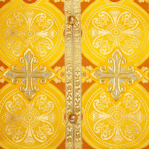 Требный набор / комплект, шелк "Горненский", с подкладом, желтый с золотом фото 4 Требный набор / комплект, шелк "Горненский", с подкладом, желтый с золотом фото 4