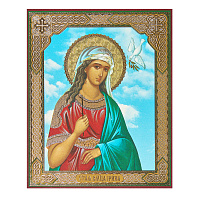 Икона великомученицы Ирины Македонской, МДФ №2, 10х12 см