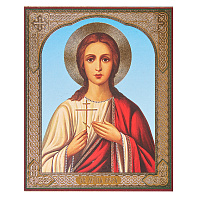 Икона мученицы Веры Римской, МДФ №2, 10х12 см