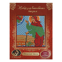 Набор для вышивания бисером "Икона блаженной Ксении Петербургской", 12х16 см