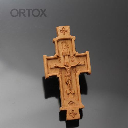 Крест параманный деревянный резной, 3,7х8 см фото 3