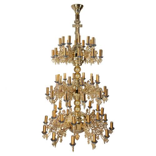 Паникадило "Фаворское" на 72 свечи, диаметр 84 см, высота 167 см фото 4 Паникадило "Фаворское" на 72 свечи, диаметр 84 см, высота 167 см фото 4