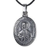 Образок мельхиоровый с ликом мученицы Татианы Римской, серебрение