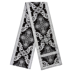 Закладка для Евангелия, шелк "Николаевский", вышитая, 160х12,5 см (черная)