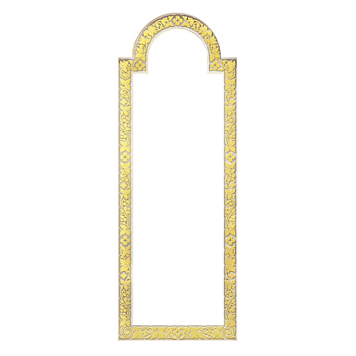 Диаконская дверь для "Суздальского" иконостаса белая с золотом (поталь) фото 2