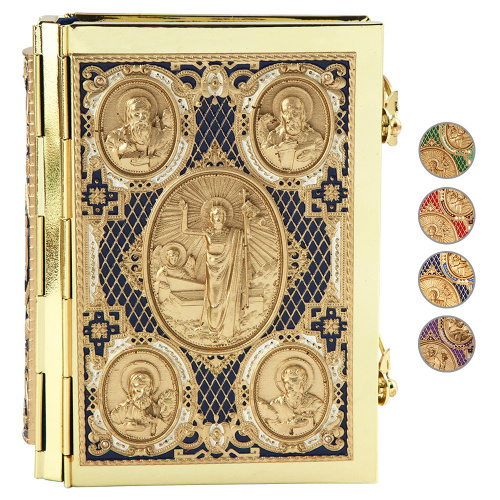 Евангелие требное малое, полный оклад "под золото", эмаль, 12х16 см