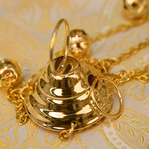 Кадило № 46, латунь, покрытие под золото, 14,3х31,3 см фото 6