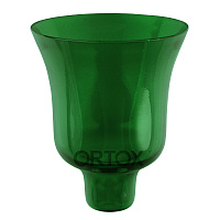 Стаканчик для лампады зеленый, высота 9,3 см, диаметр 7,5 см, У-0110