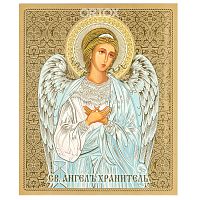 Икона Ангела Хранителя, 10х12 см, бумага, УФ-лак