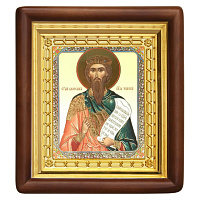 Икона благоверного князя Вячеслава Чешского, 18х20 см, деревянный киот