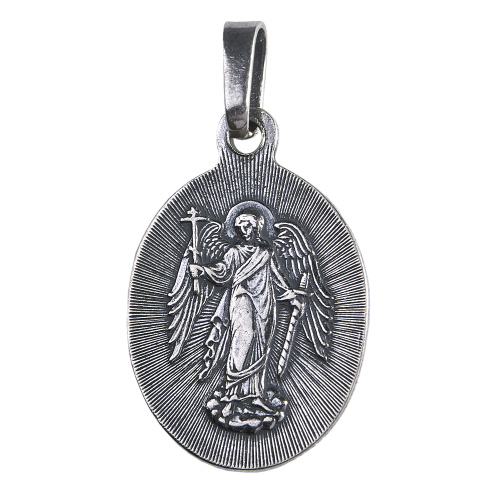 Образок мельхиоровый с ликом мученицы Ники (Виктории) Коринфской, серебрение фото 3