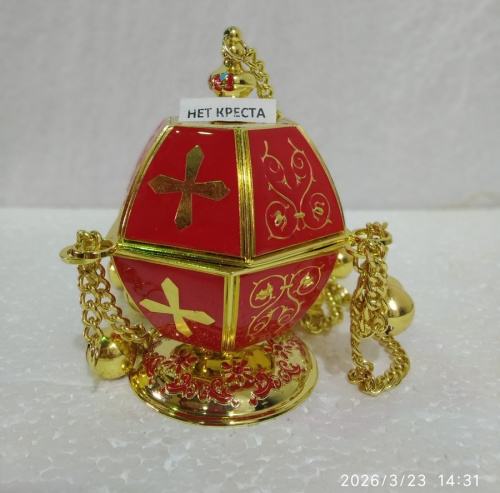 Кадило, цинковый сплав, эмаль, 12х18 см, №6, У 55-0019 фото 2