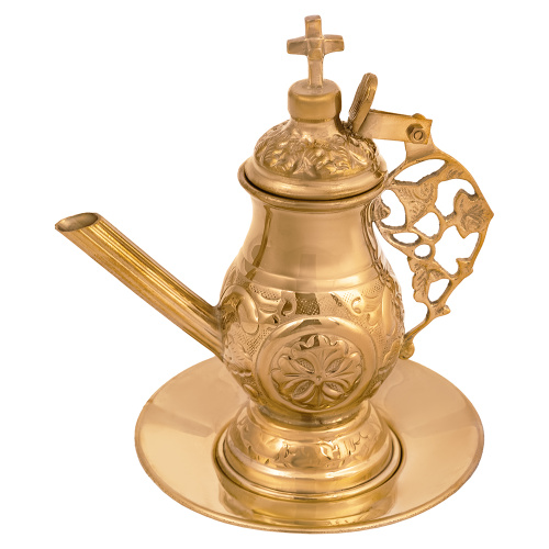 Чайник церковный для теплоты, латунь, высота 14 см, №1, У 13-0142 Чайник церковный для теплоты, латунь, высота 14 см, №1, У 13-0142