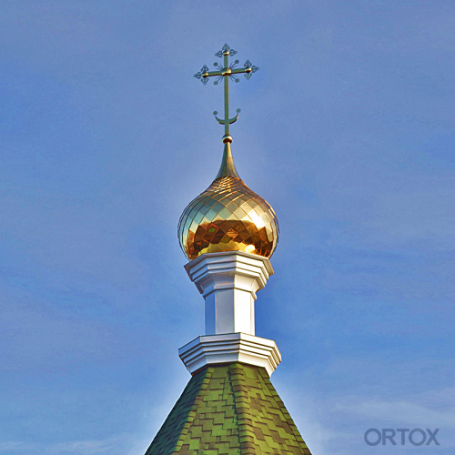 Купол церковный круглый, с покрытием "в шашку" фото 4