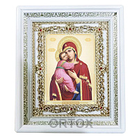 Икона Божией Матери "Владимирская", 24х28 см, багетная рамка