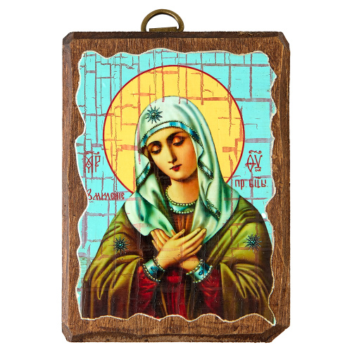 Икона Божией Матери "Умиление", 6,5х9 см, под старину фото 2