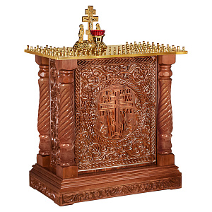 Панихидный стол на 100 свечей "Костромской", цвет "кипарис", 85х50х93 см (без дверки)