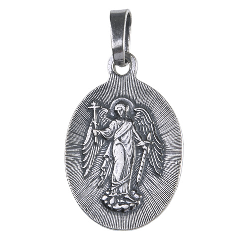 Образок мельхиоровый с ликом великомученицы Екатерины Александрийской, серебрение фото 3