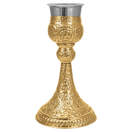 Потир № 17 на 0,25 л, латунь, нержавеющая сталь, 16х29 см