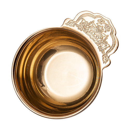 Ковш для запивки из ювелирного сплава в позолоте, Ø 6 см фото 2