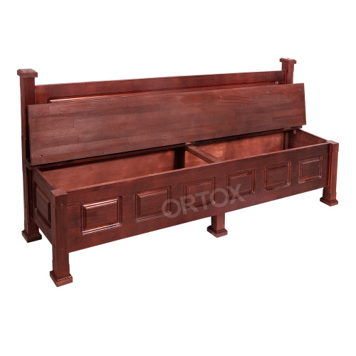 Скамья-сундук ʺМакарьевскаяʺ тёмная, 200х45х90 см фото 3