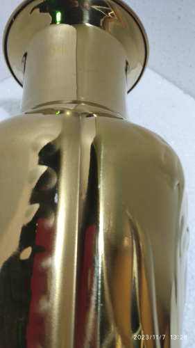 Ваза, нержавеющая сталь, цвет "под золото", 10,8х27 см, У-0908 фото 5