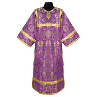 Стихарь алтарника, шелк "Горненский", фиолетовый с золотом