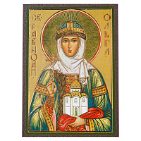 Икона равноапостольной Ольги, великой княгини Российской, МДФ, 6х9 см