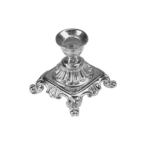 Подсвечник настольный серебряный, 2,5х2,5 см (чернение)
