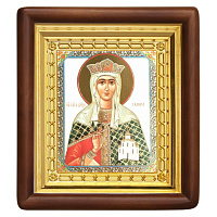 Икона благоверной Тамары, царицы Грузинской, 18х20 см, деревянный киот