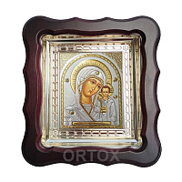 Икона Божией Матери "Казанская", 20х22 см, фигурная багетная рамка, У-0153