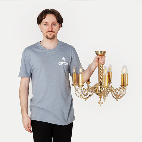 Паникадило малое на 7 свечей, диаметр 50 см, высота 45 см фото 7 Паникадило малое на 7 свечей, диаметр 50 см, высота 45 см фото 7