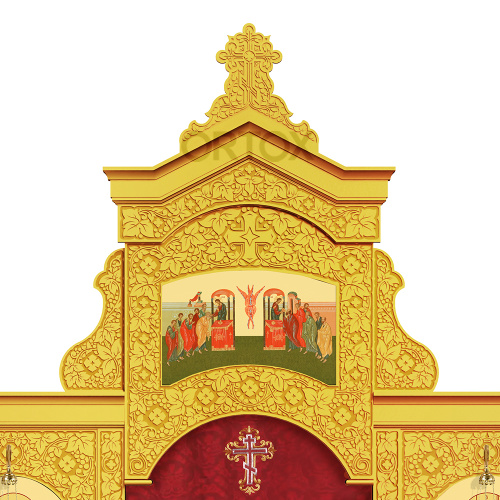 Иконостас "Суздальский" одноярусный позолоченный, 608х378х25,4 см фото 6