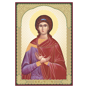 Икона мученицы Любови Римской, МДФ (6х9 см)