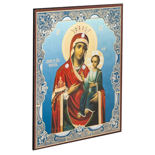 Икона Божией Матери "Иверская", оргалит, 11,3х13,8 см фото 3