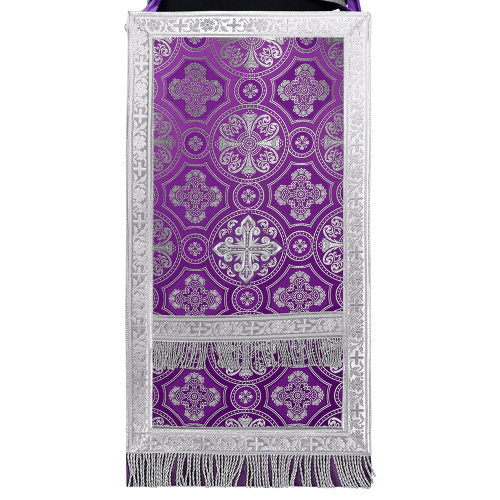 Иерейское облачение, шелк "Горненский", фиолетовое с серебром фото 6 Иерейское облачение, шелк "Горненский", фиолетовое с серебром фото 6