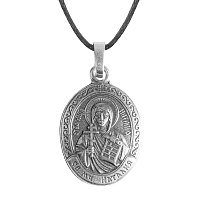 Образок мельхиоровый с ликом мученицы Наталии Никомидийской, серебрение