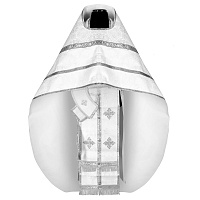 Иерейское облачение, шелк "Горненский", белое с серебром