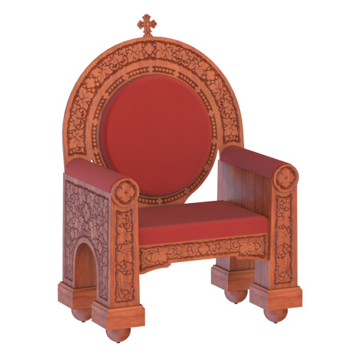 Архиерейский трон "Владимирский", цвет "кипарис", 104х70х149 см