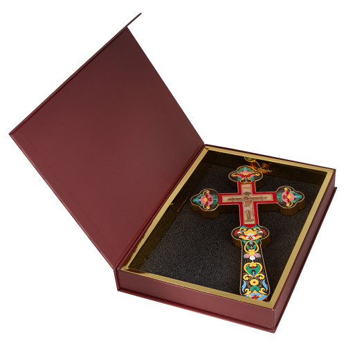 Крест напрестольный / требный, цинковый сплав, эмаль, 16,5х29 см фото 7 Крест напрестольный / требный, цинковый сплав, эмаль, 16,5х29 см фото 7