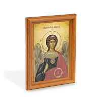 Икона Архангела Михаила в деревянной рамке, цвет "кипарис", 12х1,5 х17 см