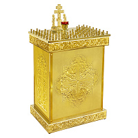 Панихидный стол на 70 свечей "Синайский", чеканка, 70х50х93 см