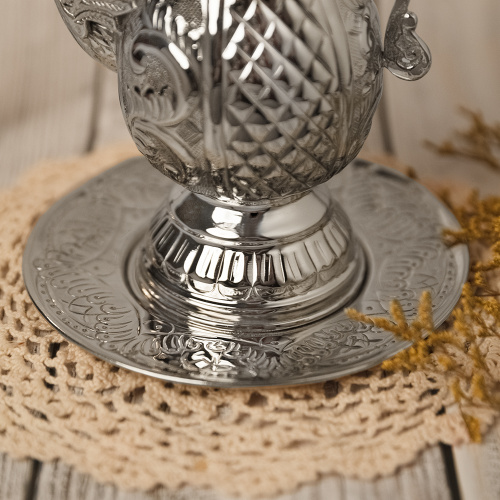 Чайник для теплоты, латунь, никелирование, высота 22,5 см фото 4 Чайник для теплоты, латунь, никелирование, высота 22,5 см фото 4