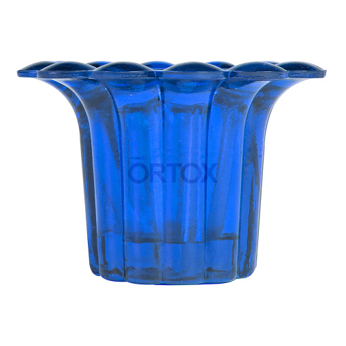 Стаканчик для лампадки "Ромашка", синий, высота 5,5 см, диаметр 8 см фото 2
