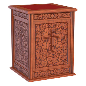 Облачение на престол "Суздальское", цвет "кипарис", высота 105 см (80х80х105 см красная ткань)
