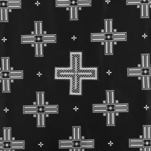 Облачение на престол с пеленой, шелк "Святительский", черное с серебром фото 6