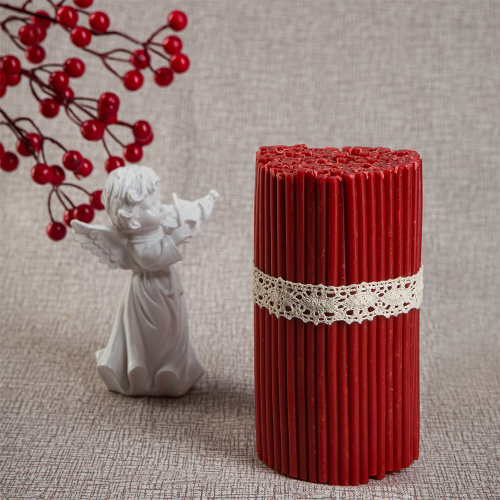 Свечи церковные воскосодержащие красные, 1 кг фото 4