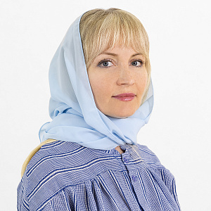 Шарф, креп-шифон, 148х75 см (голубой)