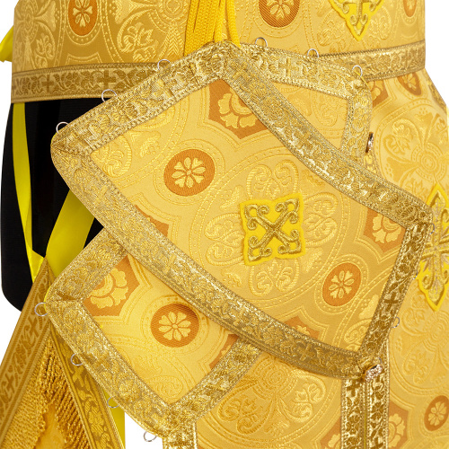 Иерейское облачение греческое, шелк "Горненский", желтое с золотом фото 7 Иерейское облачение греческое, шелк "Горненский", желтое с золотом фото 7