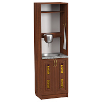 Шкаф под рукомойник "Суздальский", цвет "ноче экко", "кипарис" с золотом (поталь), 60х50х201 см